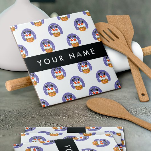 Carreau Père Noël À Chimney, Neige, Noël, Nouvel An