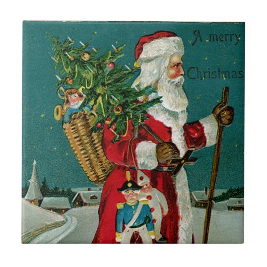 Carreau Père Noël à pied (Devant)