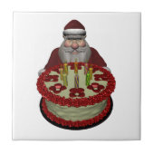 Carreau Père Noël Avec Gâteau D'Anniversaire (Devant)