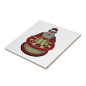 Carreau Père Noël Avec Gâteau D'Anniversaire (Côté)