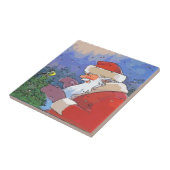Carreau Père Noël avec oiseau (Côté)