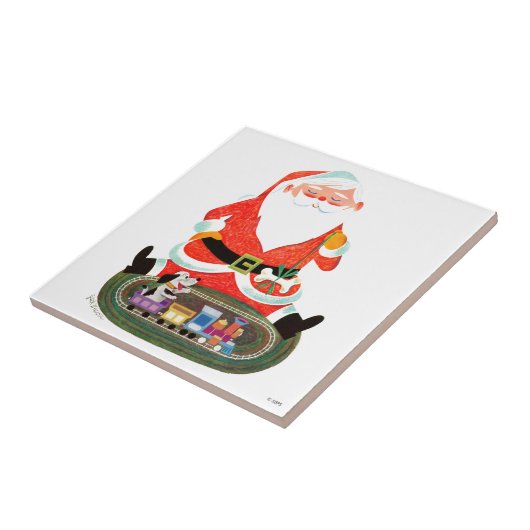 Carreau Père Noël avec train (Côté)