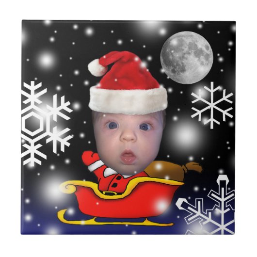 Carreau Père Noël bébé le soir de Noël (Devant)