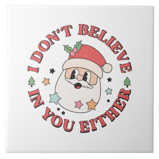 Carreau Père Noël drôle de Noël  (Devant)