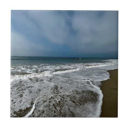 Carreau Père Noël Monica Beach en automne. (Devant)