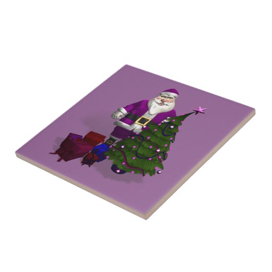 Carreau Père Noël pourpre (Côté)