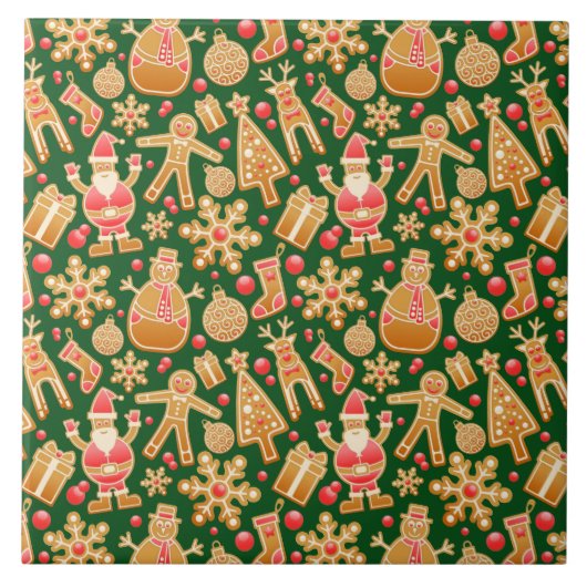 Carreau Père Noël & Snowman Gingerbread Noël Cookies (Devant)