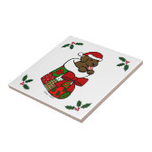 Carreau Père Noël stockant la bande dessinée de chiot de (Côté)