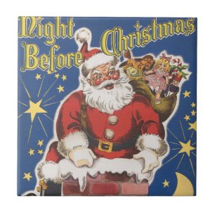 Carreau Père Noël vintage, La Nuit avant Noël