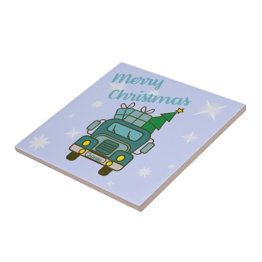 Carreau Père Noël vue de devant Joyeux Noël (Côté)