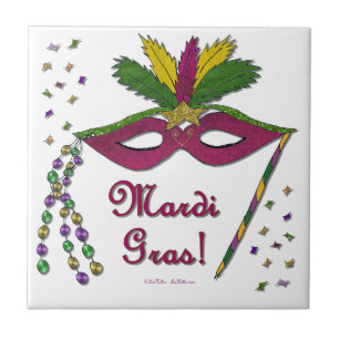Carreau Perles de plumes Mardi Gras