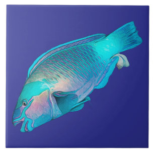 Carreau Perroquet coloré Océan bleu mer