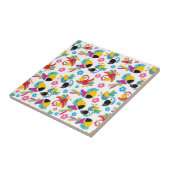 Carreau Perroquets colorés, Perroquets tropicaux, Oiseaux, (Côté)