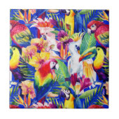 Carreau Perroquets d'aquarelle (Devant)