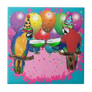 CARREAU PERROQUETS DE FÊTE