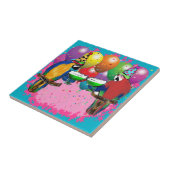 CARREAU PERROQUETS DE FÊTE (Côté)