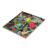 Carreau Perroquets de la tuile du monde II (Côté)