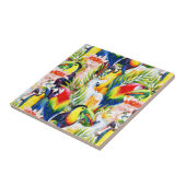 Carreau Perroquets et palmettes (Côté)