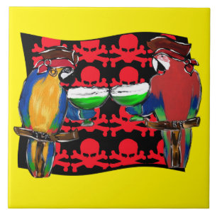 CARREAU PERROQUETS PIRATES