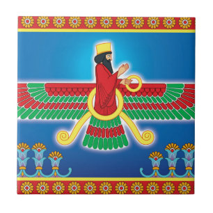 Carreau Persan Faravahar de Zoroastrian