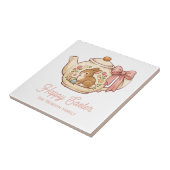 Carreau Personalized Easter Bunny Teapot Floral  (Côté)