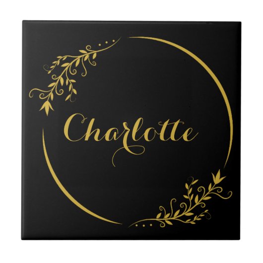 Carreau Personalized Name Stylish Frame Decorative (Devant)