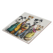 Carreau Personnages de chien mignons (Côté)