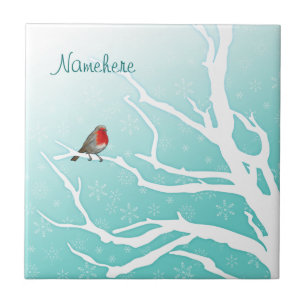 Carreau Personnalisable : Robin dans un arbre