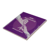 Carreau Personnaliser anniversaire couple romantique main  (Côté)