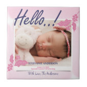 Carreau Personnaliser faire-part de naissance (Devant)