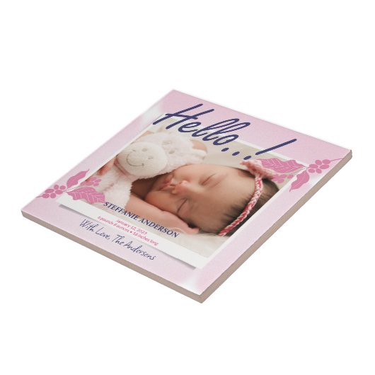 Carreau Personnaliser faire-part de naissance (Côté)