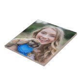 Carreau Personnaliser la photo de lapin de concours de bét (Côté)