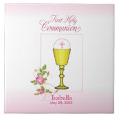 Carreau Personnaliser le nom de la fille Pink First Holy C (Devant)