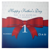 Carreau Personnaliser Papa Numéro Un Dans Mon Monde (Devant)