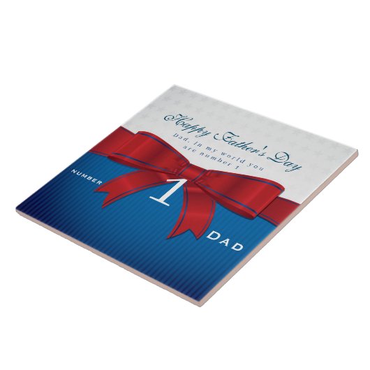 Carreau Personnaliser Papa Numéro Un Dans Mon Monde (Côté)