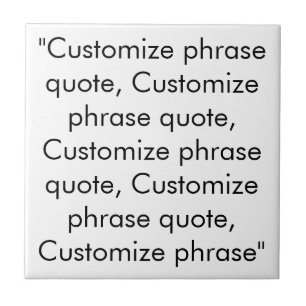 Carreau Personnaliser phrase citation, élégantes lettres