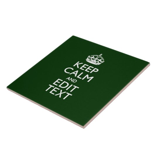 Carreau Personnalized Keep Calm And Have Your Text on Gree (Côté)