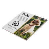 Carreau Pet Loss Photo Memorial Dans l'amour Mémoire Chien (Côté)