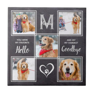 Carreau Pet Memorial Photo Collage Chien