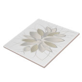 Carreau pétales en pierre blancs (Côté)