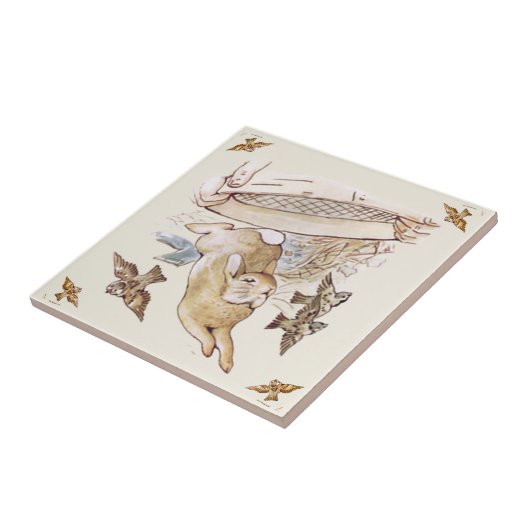 Carreau Peter Rabbit Beatrix Potter McGregor Ceramic Tile (Côté)