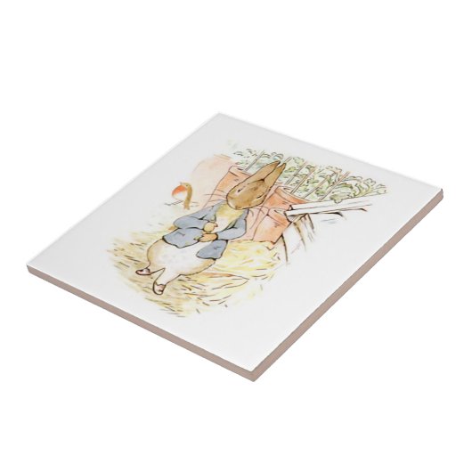 Carreau Peter Rabbit dans le jardin (par Beatrix Potter) (Côté)