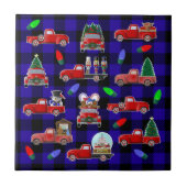 Carreau Petit camion rouge Noël (Devant)