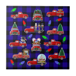 Carreau Petit camion rouge Noël