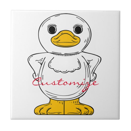 Carreau Petit canard blanc debout Thunder_Cove (Devant)