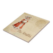 Carreau Petit Caroleur victorien Noël personnalisé (Côté)