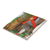 Carreau Petit chaperon rouge et loup (Côté)