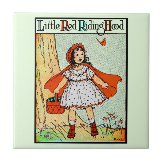 Carreau Petit Chaperon Rouge Vintage Mignon (Devant)