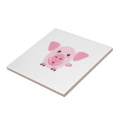 Carreau Petit cochon rose heureux mignon (Côté)