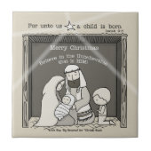 Carreau Petit garçon à Noël Manger-Joyeux (Devant)